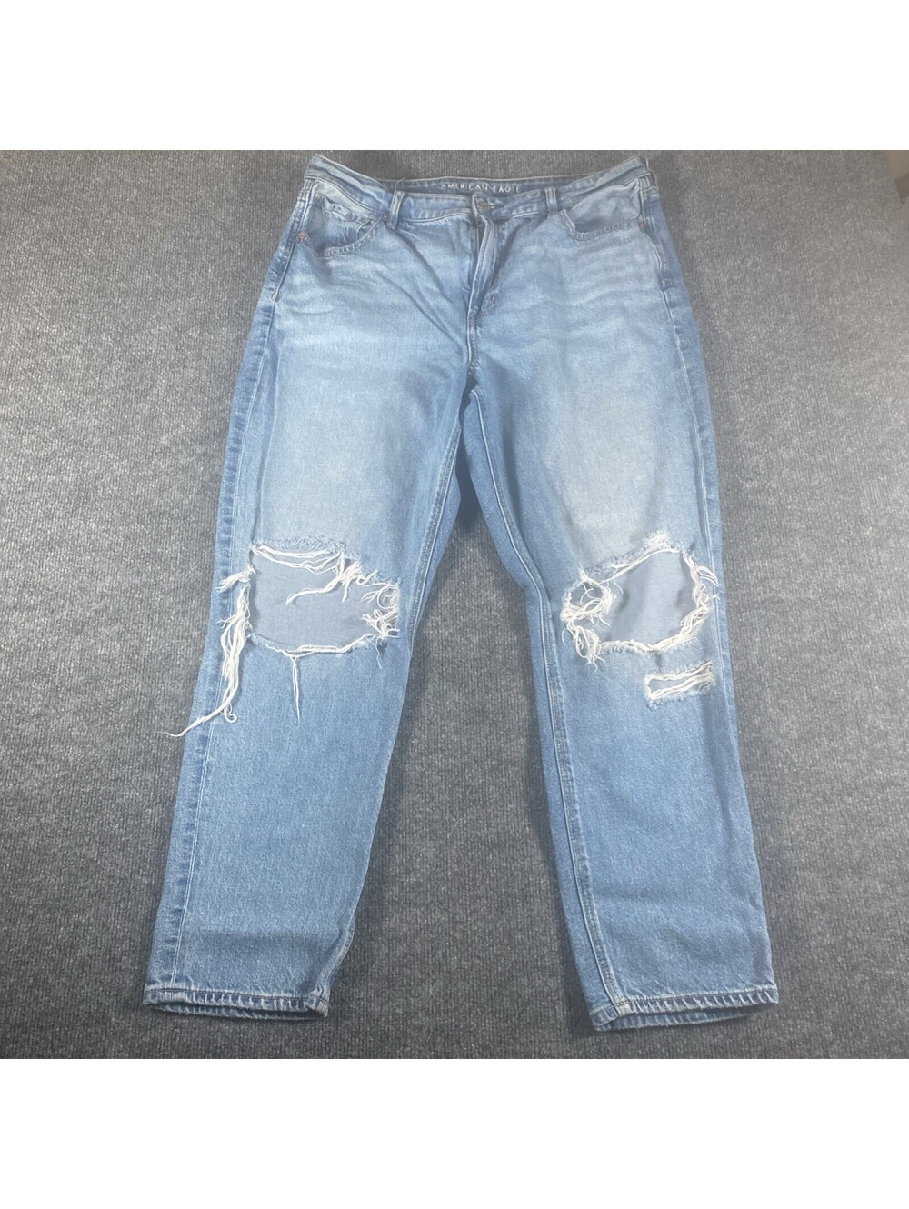 American Eagle Jeans Sz 16 Reg Strigid Low Rise Baggy Flare Streetwear Grunge Ag